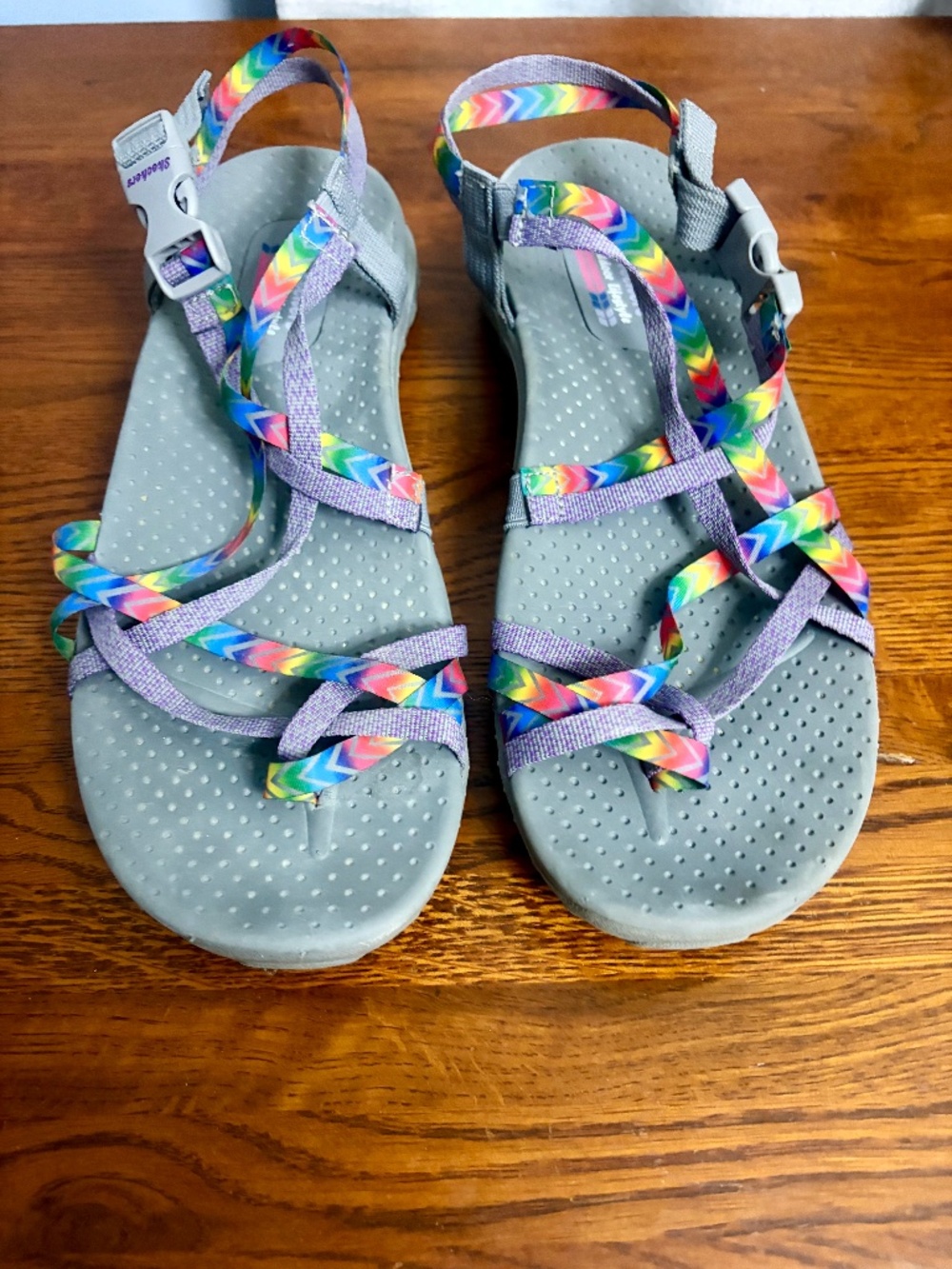 SKECHERS Reggae BRIGHT Direction STRAPPY Outdoor SANDALS Women’s Size 9